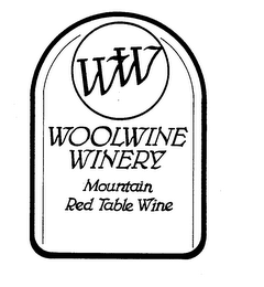 WW WOOLWINE WINERY MOUNTAIN RED TABLE WINE logo
