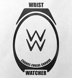 WW WRIST WATCHER CHANGE-EVOLVE-SURVIVE logo