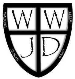 WWJD WALKING WITH JESUS DAILY logo