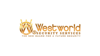 WWS WESTWORLD SECURITY SERVICES, THE NEW GUARD FOR A FUTURE SECURITY logo