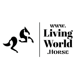WWW. LIVING WORLD .HORSE logo