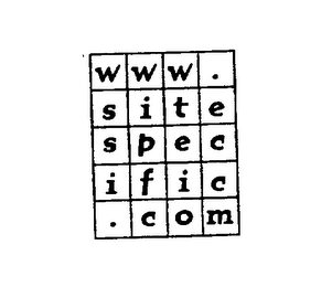 WWW. SITE SPECIFIC.COM logo
