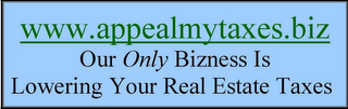 WWW.APPEALMYTAXES.BIZ OUR ONLY BIZNESS IS LOWERING YOUR REAL ESTATE TAXES logo
