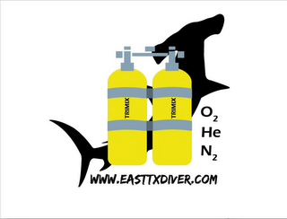 WWW.EASTTXDIVER.COM TRIMIX TRIMIX O2 HEN2 logo