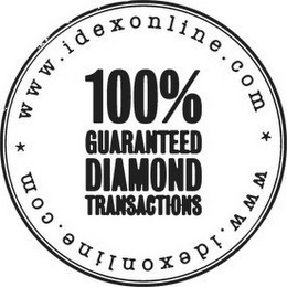 WWW.IDEXONLINE.COM 100% GUARANTEED DIAMOND TRANSACTIONS WWW.IDEXONLINE.COM logo