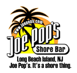 WWW.JOEPOPS.COM JOE POP'S SHORE BAR LONG BEACH ISLAND, NJ JOE POP'S.  IT'S A SHORE THING. logo