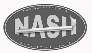 WWW.NASHCANS.COM NASH NOVELTY ASH CANS logo