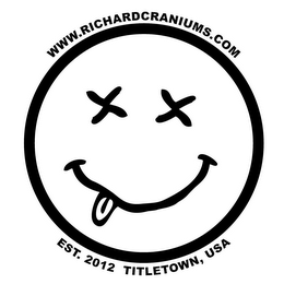 WWW.RICHARDCRANIUMS.COM EST. 2012 TITLETOWN, USA logo
