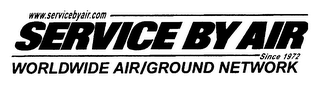 WWW.SERVICEBYAIR.COM SERVICE BY AIR SINCE 1972 WORLDWIDE AIR/GROUND NETWORK logo