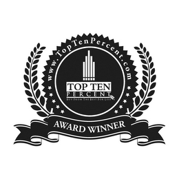 WWW.TOPTENPERCENT.COM AWARD WINNER TOP TEN PERCENT.COM BUY FROM THE BEST FOR LESS logo