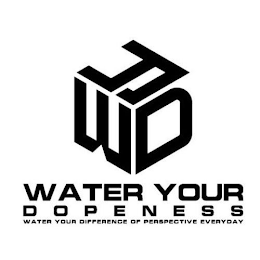 WYD WATER YOUR DOPENESS DIFFERENCE OF PERSPECTIVE EVERYDAY logo