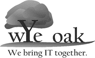 WYE OAK WE BRING IT TOGETHER. logo
