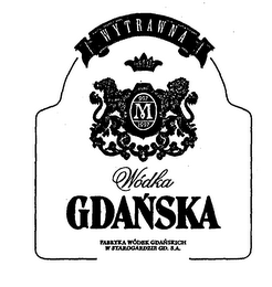 WYTRAWNA 997 M 1997 WÓDKA GDANSKA FABRYKA WÓDEK GDANSKICH W STAROGARDZIE GD. S.A. logo