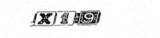 X 1 9 logo