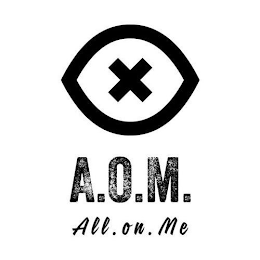 X A.O.M. ALL.ON.ME. logo