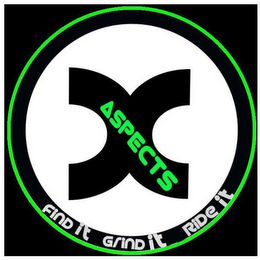X ASPECTS FIND IT GRIND IT RIDE IT logo
