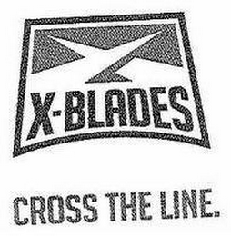 X-BLADES CROSS THE LINE. logo
