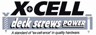 X-CELL POWER DECK SCREWS A STANDARD OF "EX-CELL-ENCE" IN QUALITY HARDWARE logo