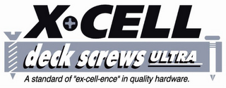 X-CELL ULTRA DECK SCREWS A STANDARD OF "EX-CELL-ENCE" IN QUALITY HARDWARE logo