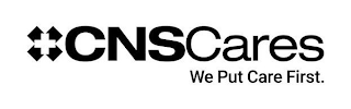 X CNSCARES WE PUT CARE FIRST. logo