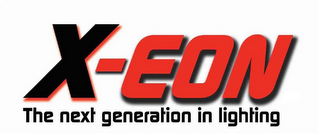 X-EON THE NEXT GENERATION IN LIGHTING logo