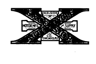 X EXCELSIOR AUTO CYCLE EXCELSIOR MOTOR MFG. AND SUPPLY CO CHICAGO, ILL. logo