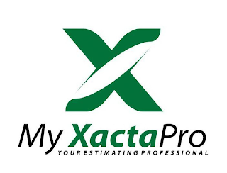 X MY XACTAPRO YOUR ESTIMATING PROFESSIONAL logo