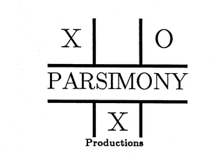 X O PARSIMONY X PRODUCTIONS logo