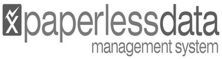 X PAPERLESS DATA MANAGEMENT SYSTEM logo