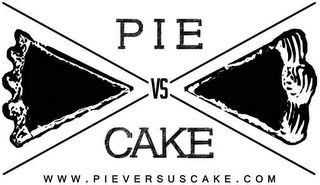X PIE VS CAKE WWW.PIEVERSUSCAKE.COM logo