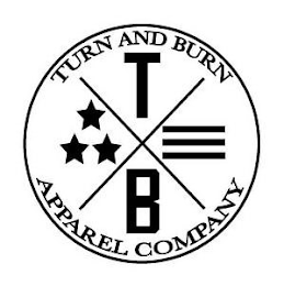 X T B TURN AND BURN APPAREL COMPANY logo