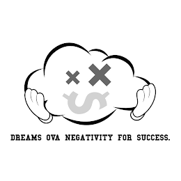 X X $ DREAMS OVA NEGATIVITY FOR SUCCESS. logo