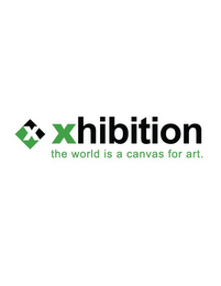 X XHIBITION THE WORLD IS A CANVAS FOR ART. logo