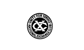 XC NATIONAL EXCHANGE CLUB UNITY FOR SERVICE logo