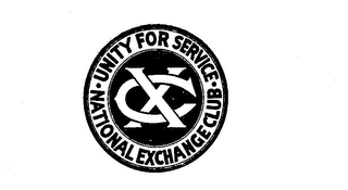 XC UNITY FOR SERVICE-NATIONAL EXCHANGE CLUB logo