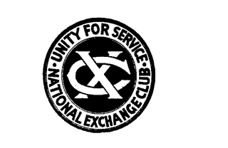 XC UNITY FOR SERVICE-NATIONAL EXCHANGE CLUB logo