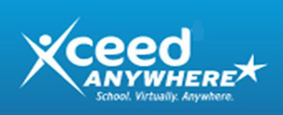 XCEED ANYWHERE SCHOOL. VIRTUALLY. ANYWHERE. logo