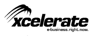 XCELERATE E-BUSINESS. RIGHT. NOW. logo