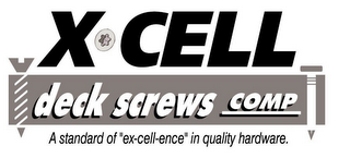 X·CELL COMP DECK SCREWS A STANDARD OF "EX-CELL-ENCE" IN QUALITY HARDWARE. logo
