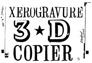 XEROGRAVURE 3* D COPIER AND DESIGN logo