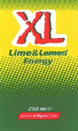XL LIME&LEMON ENERGY 250 ML E WWW. XL4YOU.COM logo