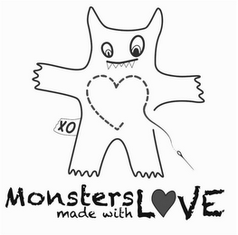 XO MONSTERS MADE WITH LOVE logo