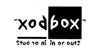 XODBOX ?TUO RO NI IN OR OUT? logo