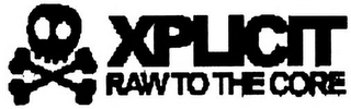 XPLICIT RAW TO THE CORE logo