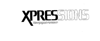 XPRESSIONS MAKING A GOOD IMPRESSION logo