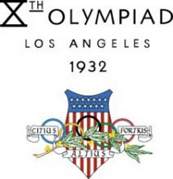 XTH OLYMPIAD LOS ANGELES 1932 CITIUS ALTIUS FORTIUS logo