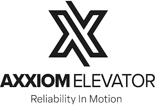 XX AXXIOM ELEVATOR RELIABILITY IN MOTION logo