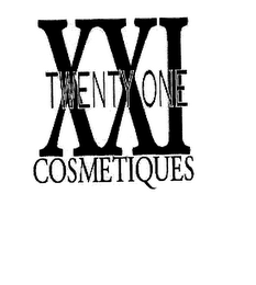 XXI TWENTY ONE COSMETIQUES logo