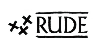 XXX RUDE logo