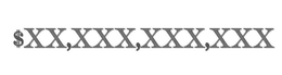 $XX,XXX,XXX,XXX logo